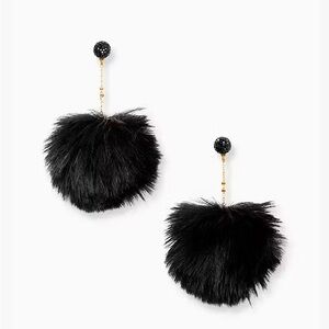 Kate Spade Black Pouf Earrings